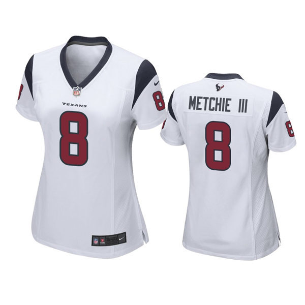  Women's Houston Texans #8 John Metchie III  Nike White Limited Jersey  