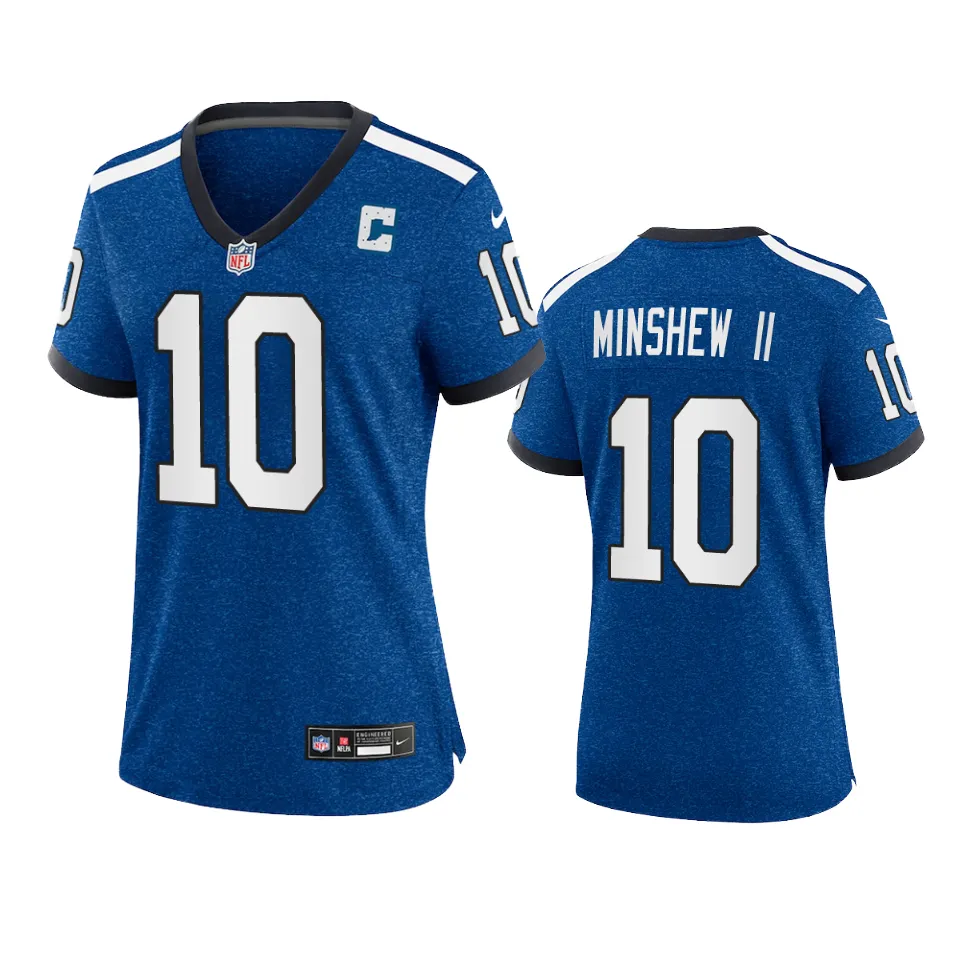  Women's Indianapolis Colts #10 Gardner Minshew II Royal Indiana Nights Alternate Limited Jersey 
