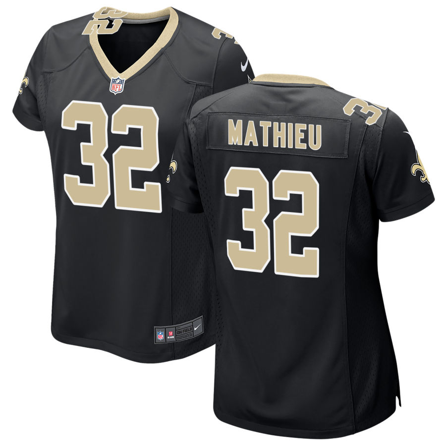  Women's New Orleans Saints #32 Tyrann Mathieu Nike Black Limited Jersey 