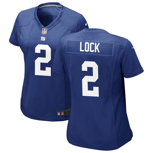  Women's New York Giants #2 Drew Lock  Nike Royal Limited Jersey 