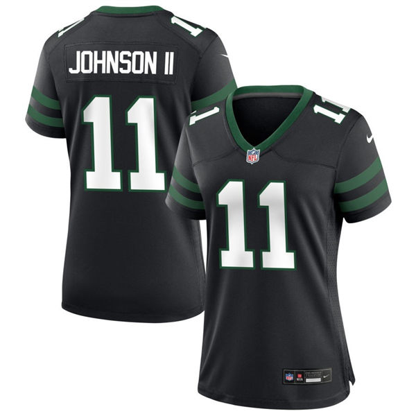  Women's New York Jets #11 Jermaine Johnson II  Nike Black Alternate Legacy Game Jersey 