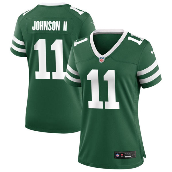  Women's New York Jets #11 Jermaine Johnson II Nike Green Legacy Game Jersey 
