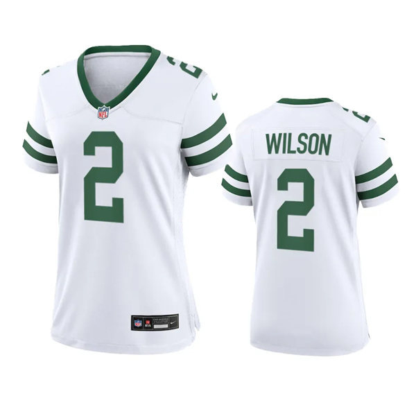  Women's New York Jets #2 Zach Wilson White Legacy Limited Jersey 