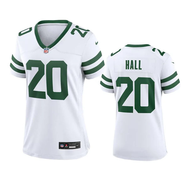  Women's New York Jets #20 Breece Hall White Legacy Limited Jersey 