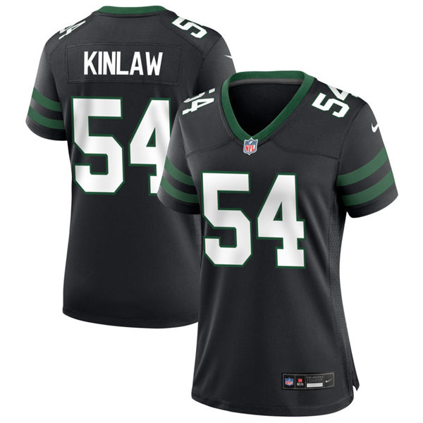  Women's New York Jets #54 Javon Kinlaw Nike Black Alternate Legacy Game Jersey 