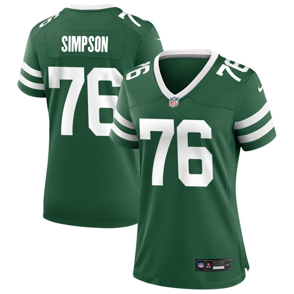  Women's New York Jets #76 John Simpson Nike Gotham Green Limited Jersey 