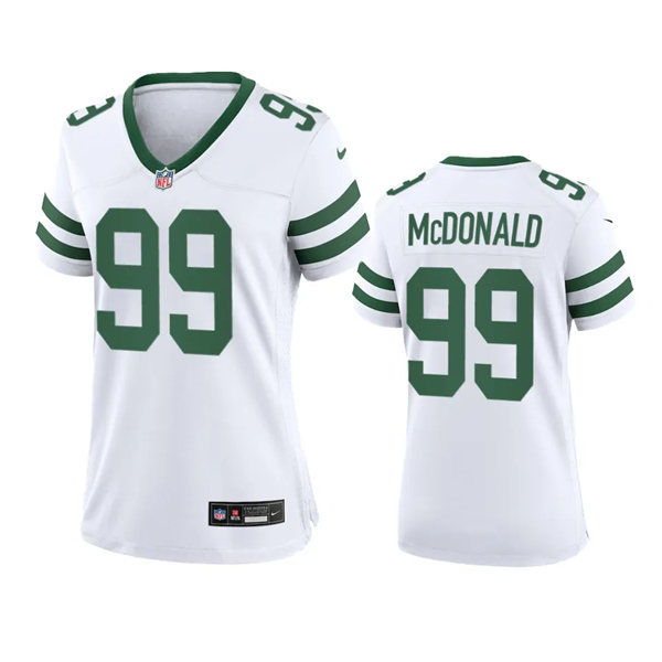  Women's New York Jets #99 Will McDonald White Legacy Limited Jersey 