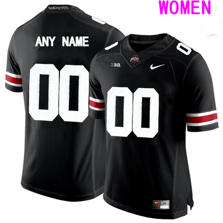  Women's Ohio State Buckeyes Custom College Football Nike Limited Jersey - Black