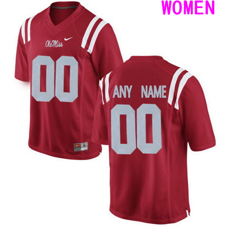  Women's Ole Miss Rebels Customized College Alumni Football Limited Jersey - Red 