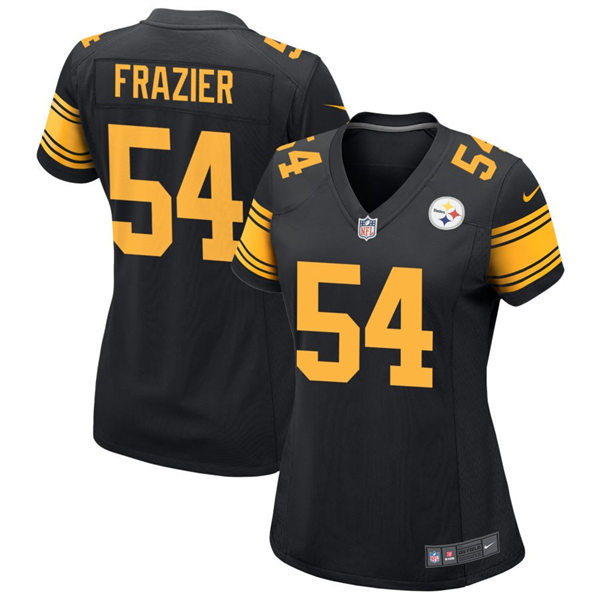  Women's Pittsburgh Steelers #54 Zach Frazier Nike Black Gold Alternate 2 Limited Jersey 