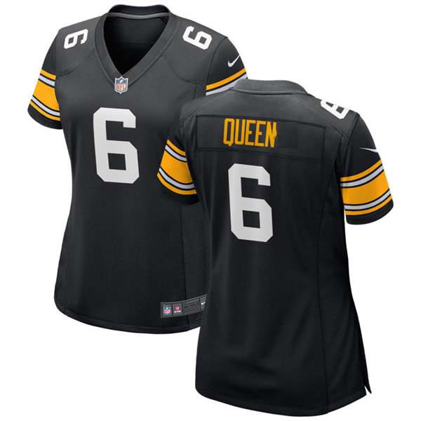  Women's Pittsburgh Steelers #6 Patrick Queen Nike Black Limited Jersey 