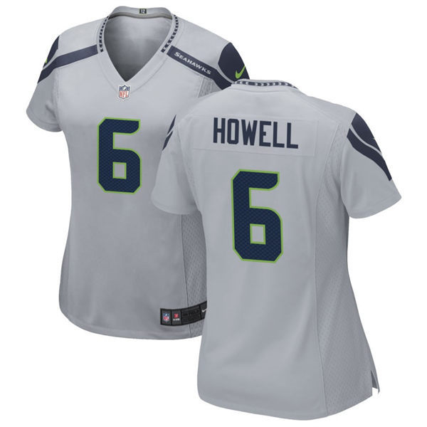  Women's Seattle Seahawks #6 Sam Howell Nike Gray Limited Jersey 