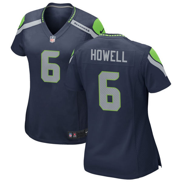  Women's Seattle Seahawks #6 Sam Howell Nike Navy Team Color Limited Jersey 