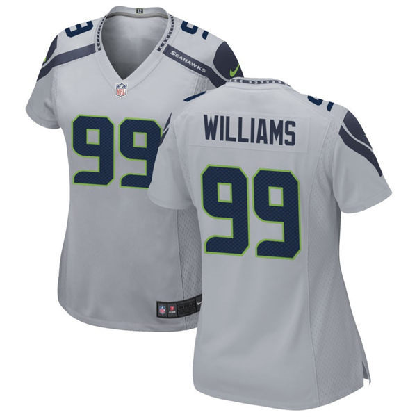  Women's Seattle Seahawks #99 Leonard Williams Nike Gray Limited Jersey 