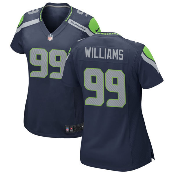  Women's Seattle Seahawks #99 Leonard Williams Nike Navy Team Color Limited Jersey 
