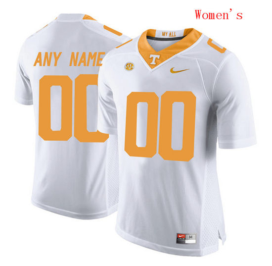  Women's Tennessee Volunteers Customized College Football Limited Jersey - White