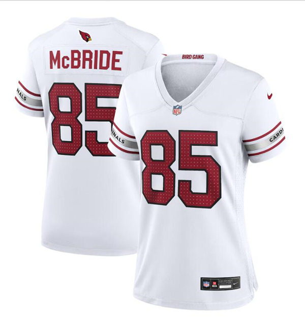  Womens Arizona Cardinals #85 Trey McBride White Limited Jersey 
