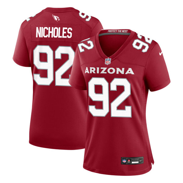  Womens Arizona Cardinals #92 Bilal Nicholes Cardinal Limited Jersey 
