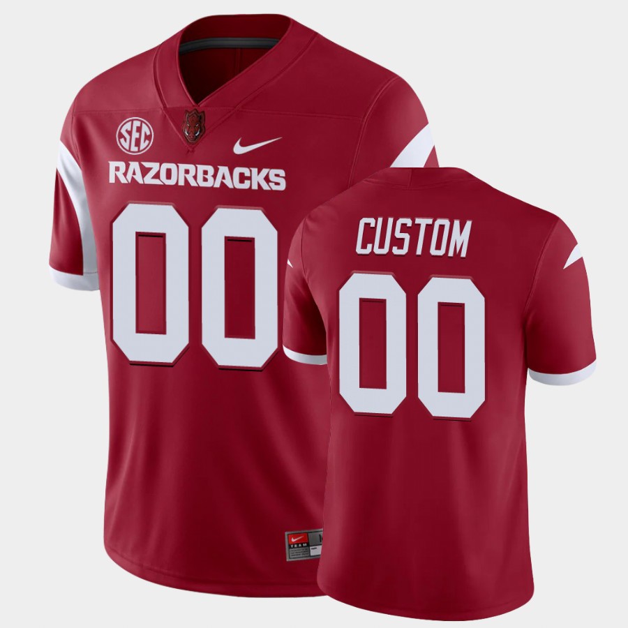  Womens Arkansas Razorbacks Custom Nike Cardinal 2012-19 Razorbacks Football Jersey 