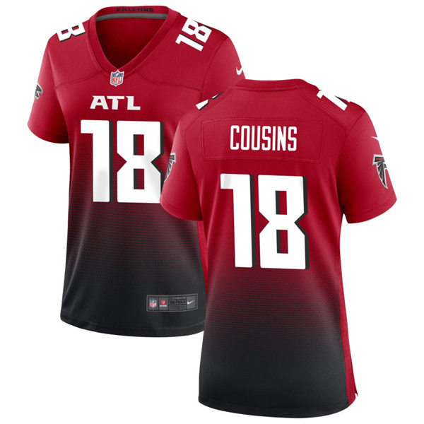  Womens Atlanta Falcons #18 Kirk Cousins Nike Red Limited Jersey 