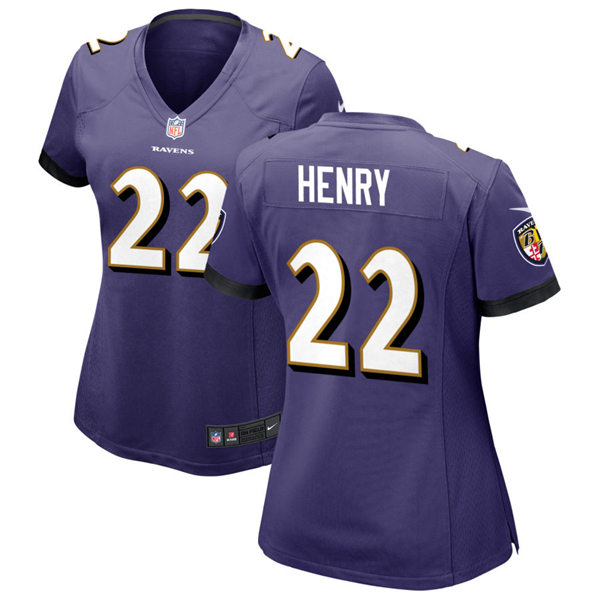 Womens Baltimore Ravens #22 Derrick Henry Nike Purple Limited Jersey 