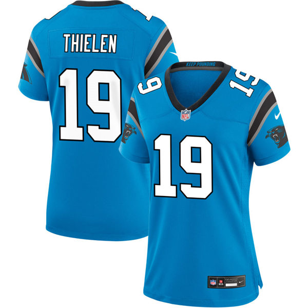  Womens Carolina Panthers #19 Adam Thielen Nike Blue Limited Jersey 