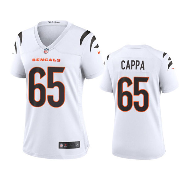  Womens Cincinnati Bengals #65 Alex Cappa Nike White Limited Jersey 