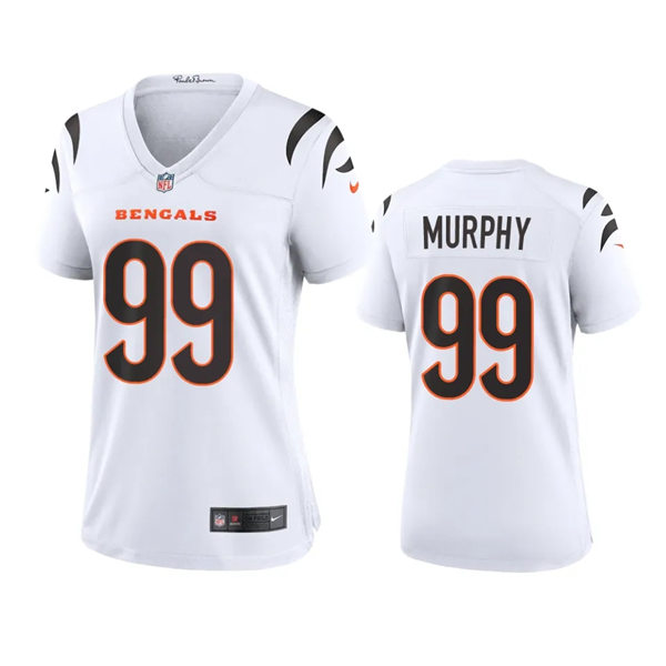  Womens Cincinnati Bengals #99 Myles Murphy Nike White Limited Jersey  