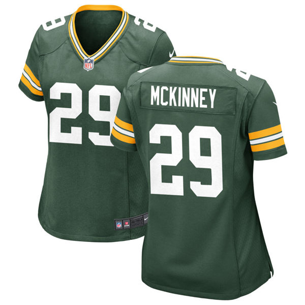  Womens Green Bay Packers #29 Xavier McKinney Green Limited Jersey 
