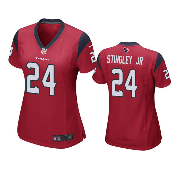  Womens Houston Texans #24 Derek Stingley Jr Nike Red Alternate Limited Jersey  