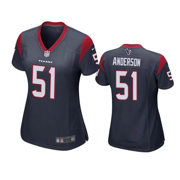  Womens Houston Texans #51 Will Anderson Jr. Nike Navy Limited Jersey  