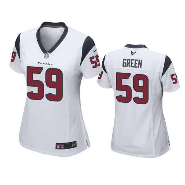  Womens Houston Texans #59 Kenyon Green Nike White Limited Jersey  