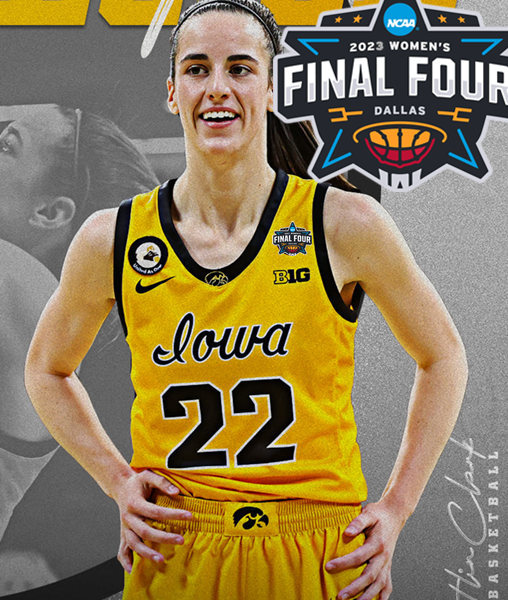  Womens Iowa Hawkeyes Custom Gold Nike 2023 NCAA Basketball National Championship Game Basketball Jersey 