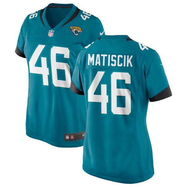  Womens Jacksonville Jaguars #46 Ross Matiscik Teal Alternate Limited Jersey 