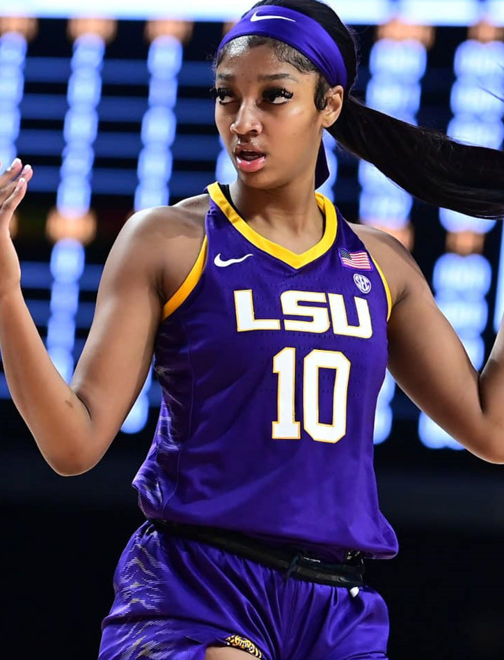  Womens LSU Tigers Custom Nike 2022-23 Purple basketball Game Jersey 