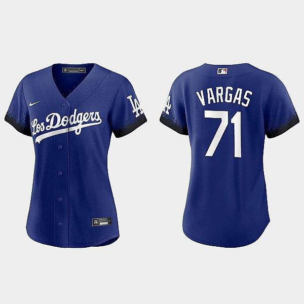  Womens Los Angeles Dodgers #71 Miguel Vargas Nike Royal City Connect Jersey 