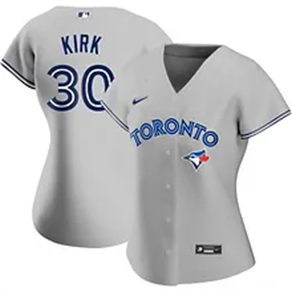  Womens Mens Toronto Blue Jays #30 Alejandro Kirk Road Gray Limtied Jersey 