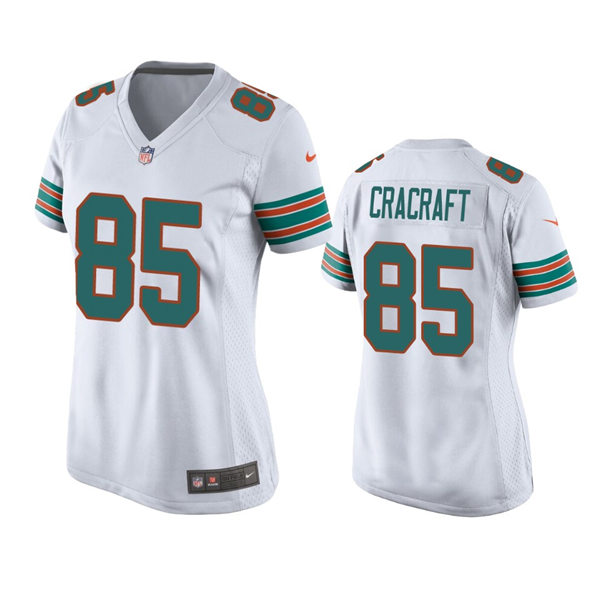  Womens Miami Dolphins #85 River Cracraft Nike White Retro Alternate Limited Jersey 