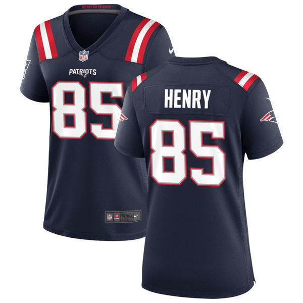  Womens New England Patriots #85 Hunter Henry Nike Navy Limited Jersey 