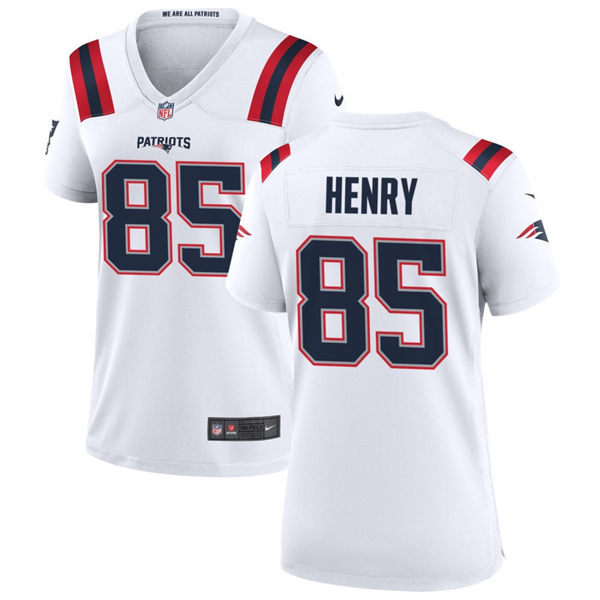  Womens New England Patriots #85 Hunter Henry Nike White Limited Jersey 