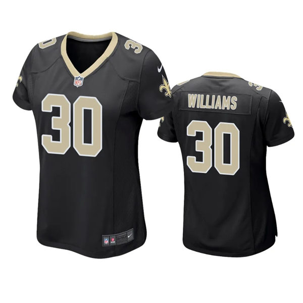  Womens New Orleans Saints #30 Jamaal Williams Nike Black Limited Jersey 