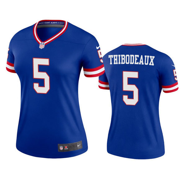  Womens New York Giants #5 Kayvon Thibodeaux Nike Royal Classic Limited Jersey 