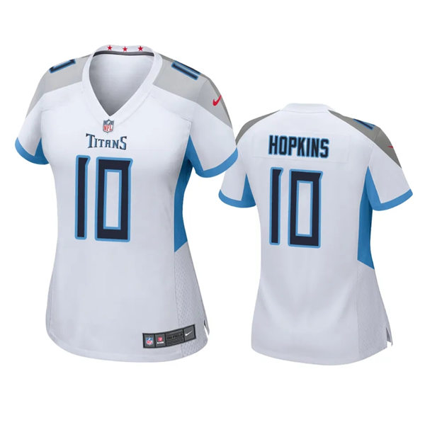  Womens Tennessee Titans #10 DeAndre Hopkins Nike White Limited Jersey 