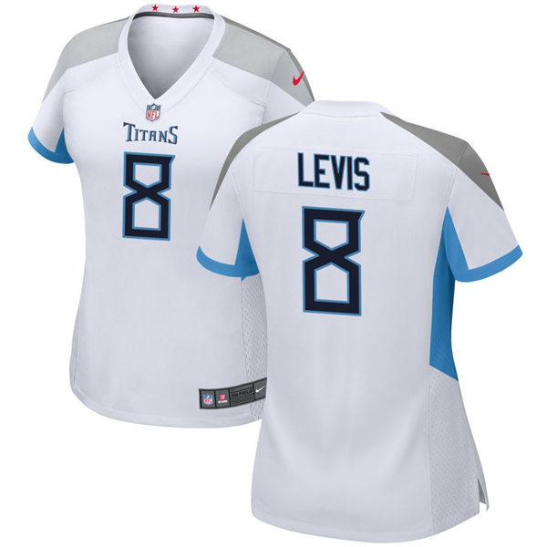  Womens Tennessee Titans #8 Will Levis Nike White Limited Jersey 