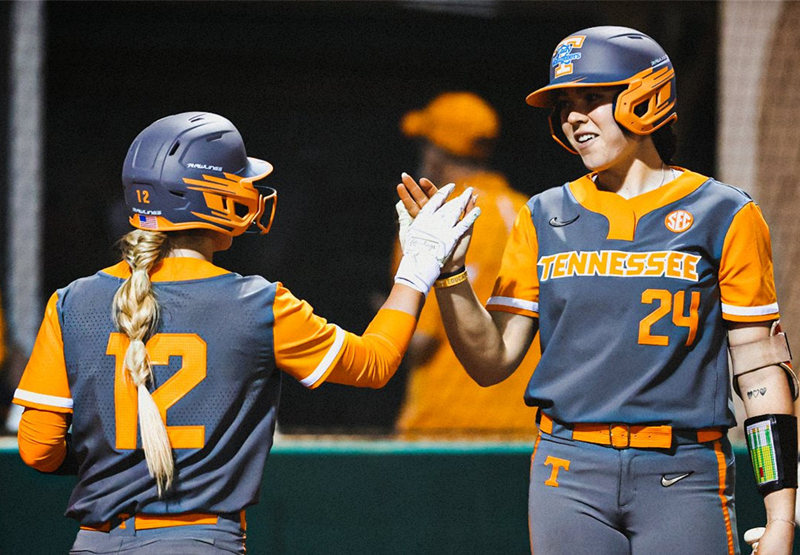  Womens Tennessee Volunteers Custom Nike Grey Two-Button Pullover Softball Jersey 