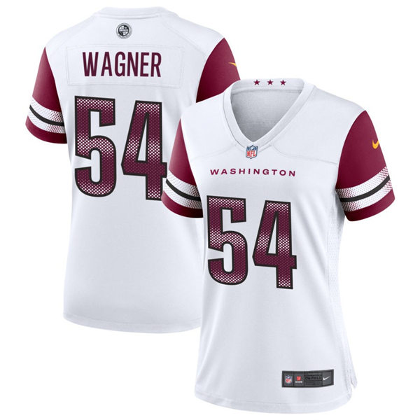  Womens Washington Commanders #54 Bobby Wagner Nike White Away Limited Jersey 