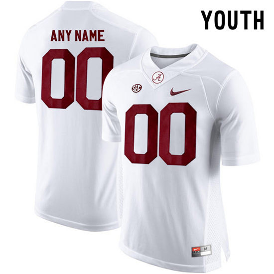  Youth  Alabama Crimson Tide Customize College Football Limited Jersey - White 