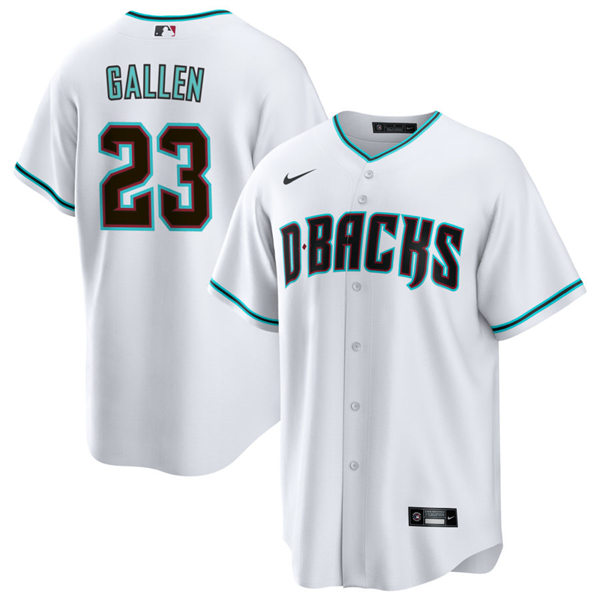  Youth Arizona Diamondbacks #23 Zac Gallen Nike White Teal Alternate CoolBase Jersey 