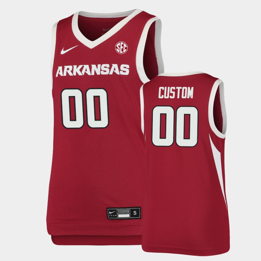  Youth Arkansas Razorbacks Nike 2020-21 Cardinal College Basketball Game Jersey 