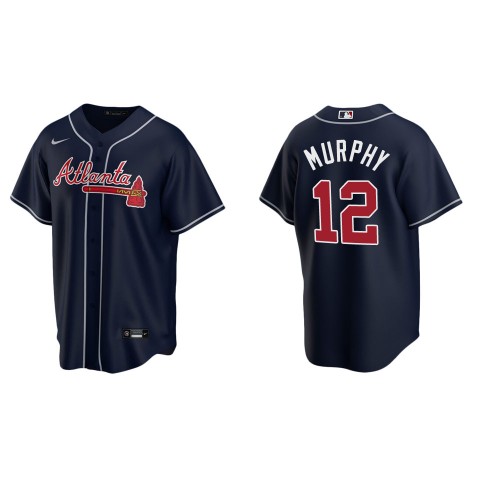  Youth Atlanta Braves #12 Sean Murphy Nike Navy Alternate Cool Base Jersey 